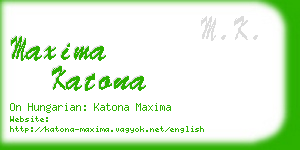 maxima katona business card
